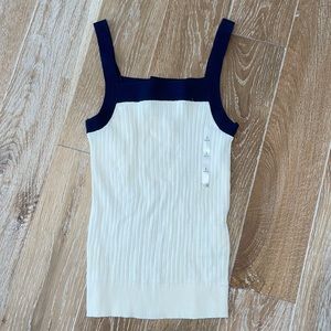 White and navy blue tank top from Old Navy, new with tags